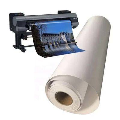 Gloss White Inkjet Paper 300gsm Jacquard Inkjet Fabric Rolls