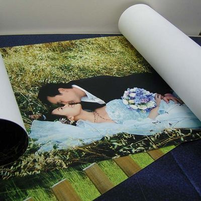 Gloss White Inkjet Paper 300gsm Jacquard Inkjet Fabric Rolls