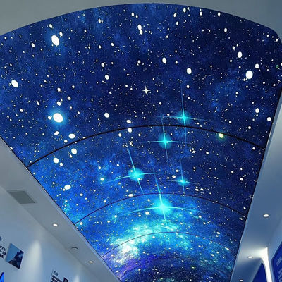 Flexible Width 1.8m-3.2m Stretch Ceiling Film For Shopping Mall Advertising