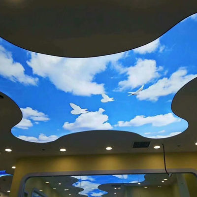 Special Shaped Stretch Pvc Ceiling Film For Indoor Ceiling Shopping Mall Ceiling